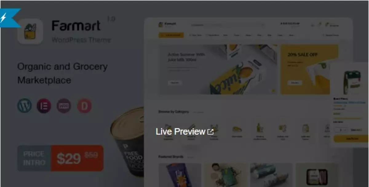 Farmart - Organic & Grocery Marketplace WordPress Theme 1.1.5