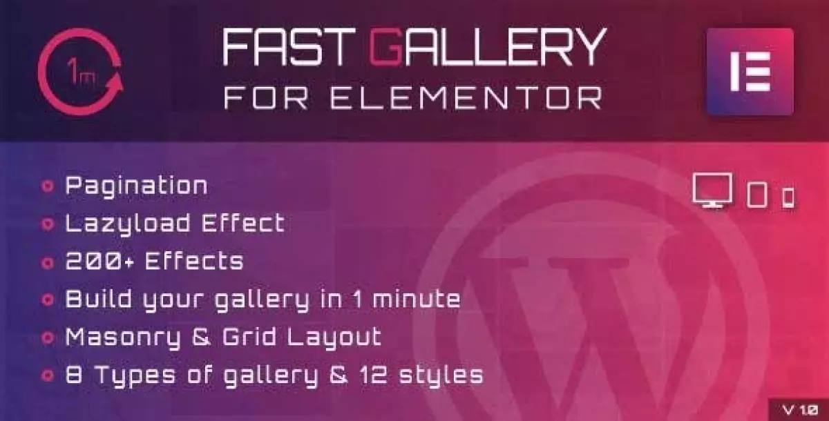 Fast Gallery for Elementor WordPress Plugin