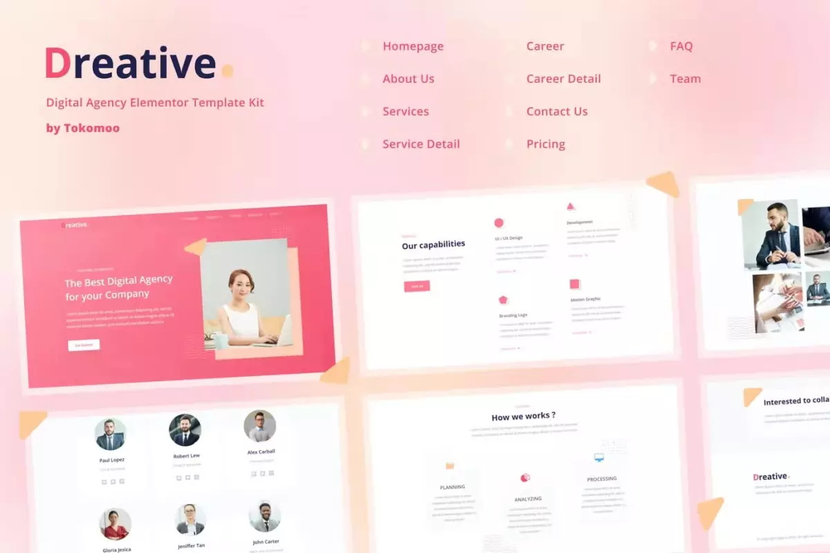 Dreative | Digital Agency Elementor Template