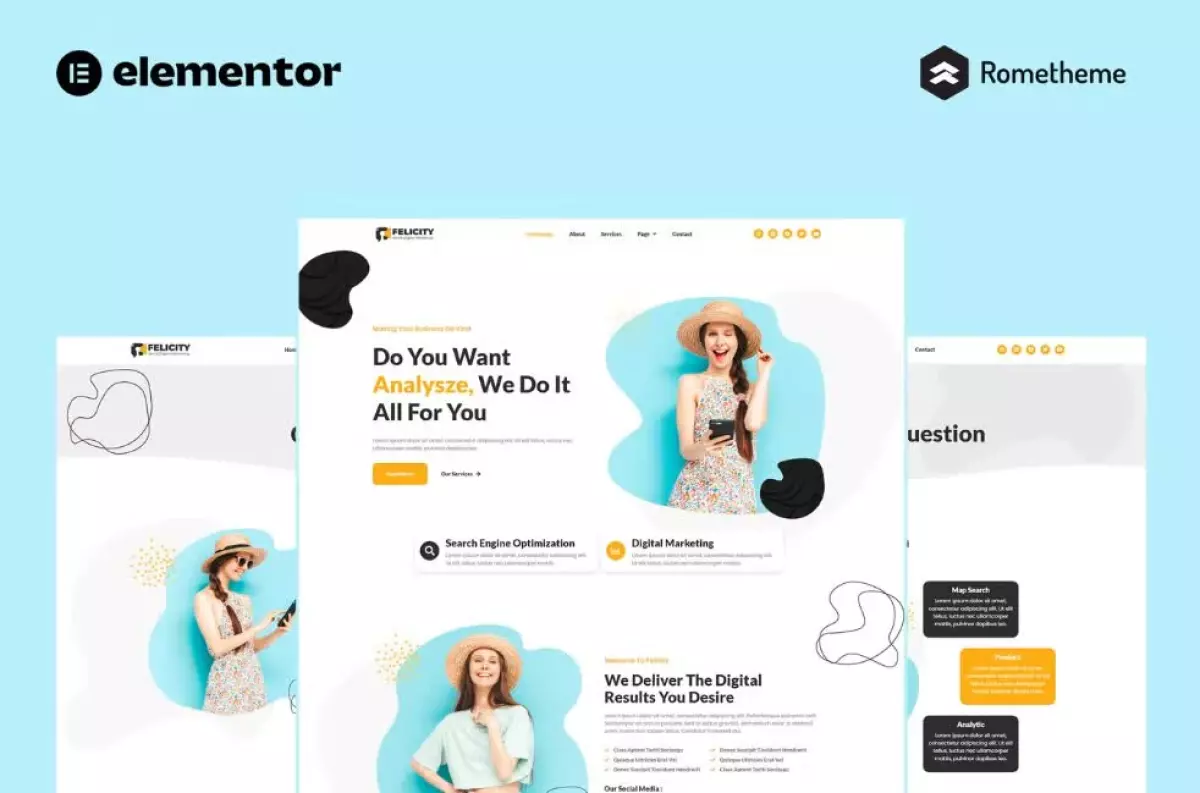 Felicity - SEO & Digital Marketing Elementor Pro Full Site Template Kit