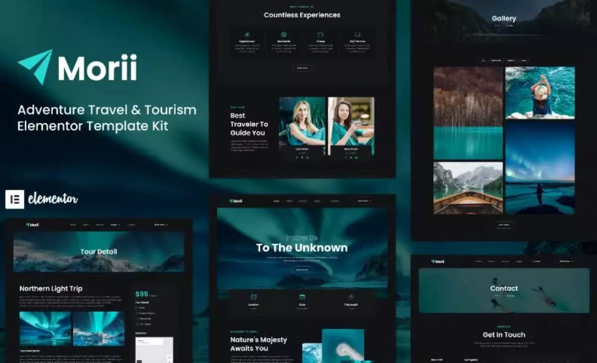 Morii - Adventure Travel & Tourism Elementor Template