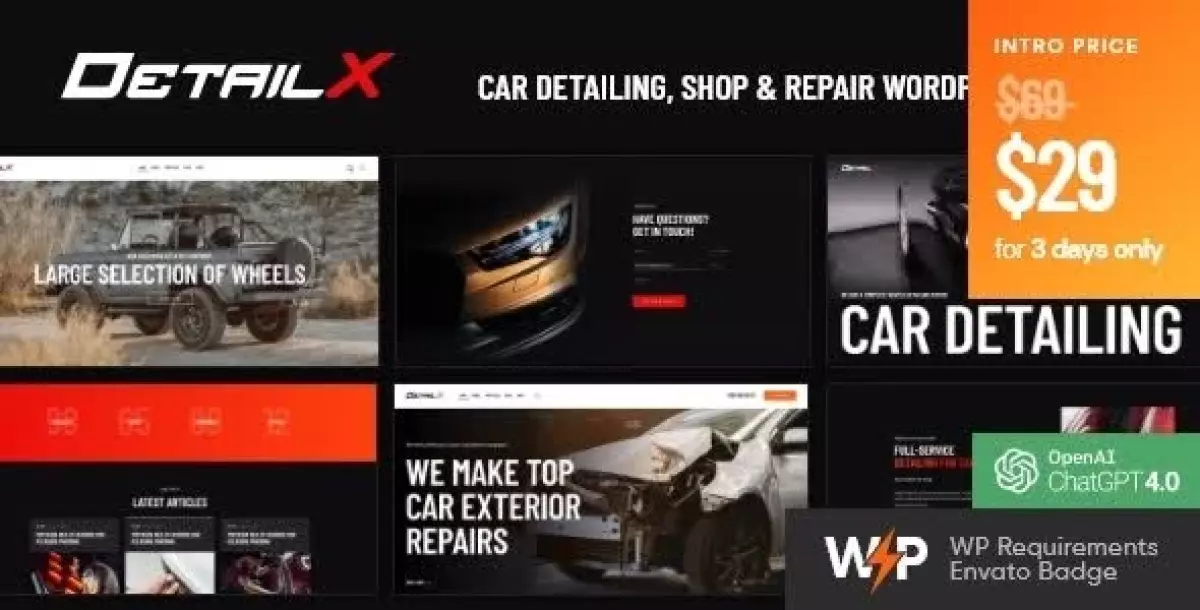 [WISH] DetailX - Car Detailing, Shop &amp; Repair WordPress