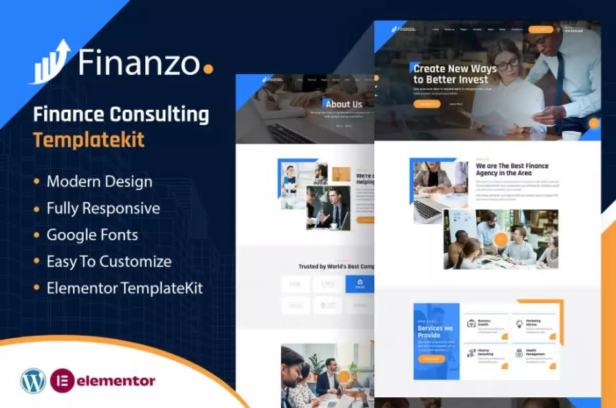 Finanzo | Finance Consulting Elementor Template