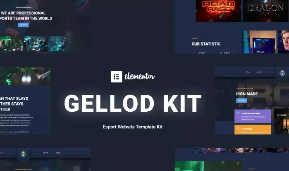 Gellod - Esport Gaming Elementor Template