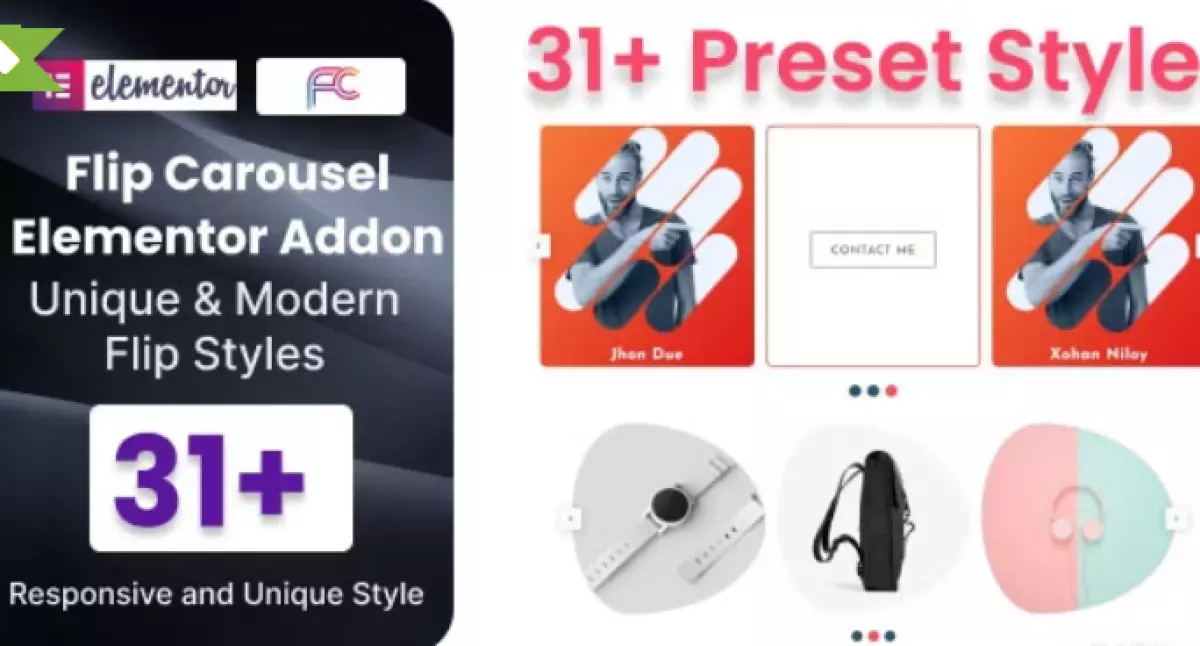Flip Carousel Addon For Elementor