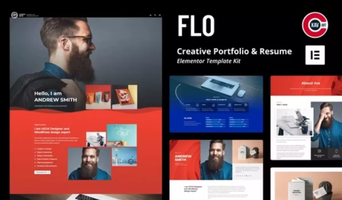 FLO - Creative Portfolio &amp; Resume Template Kit