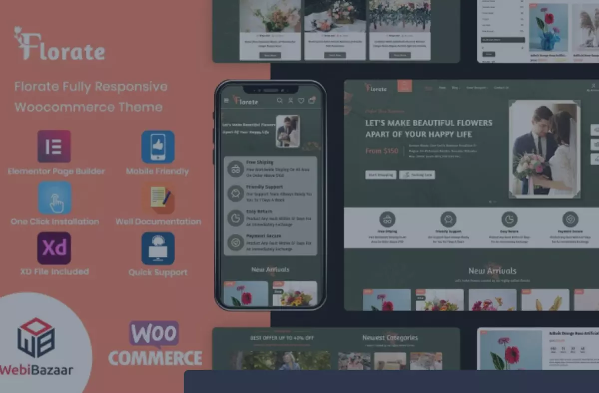 Florate – Flower Shop WooCommerce Responsive Theme