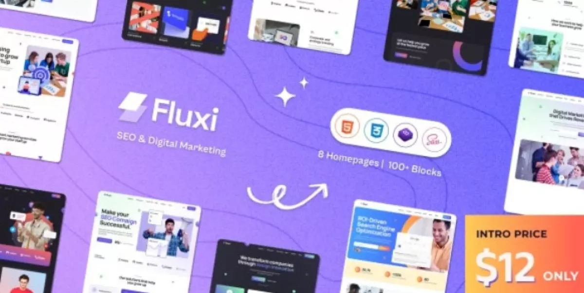 Fluxi - SEO &amp; Digital Marketing Agency WordPress Theme