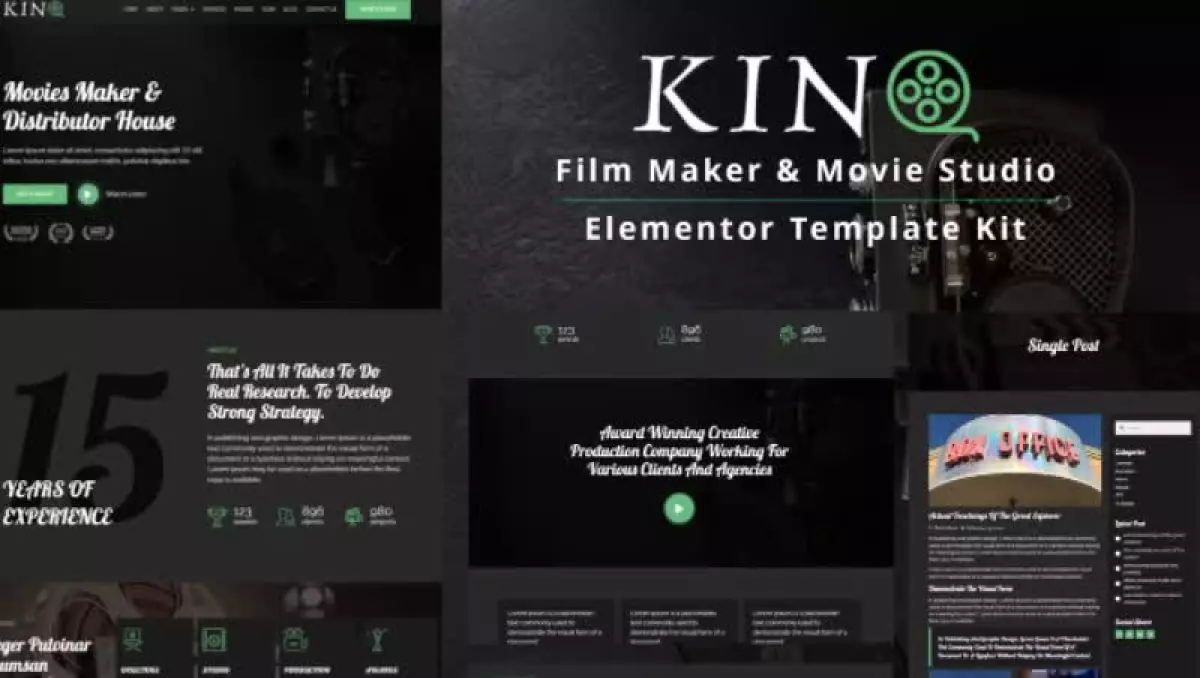 Kino - Film Maker & Movie Studio Elementor Template