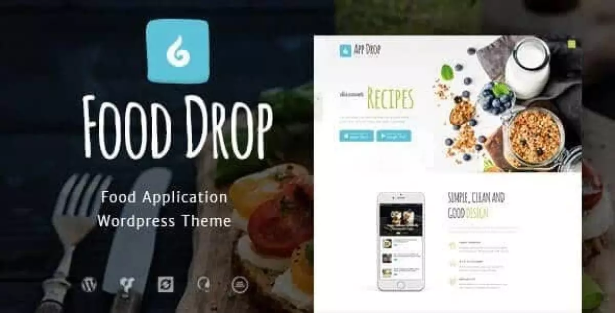 Food Drop | Meal Ordering & Delivery Mobile App WordPress Theme