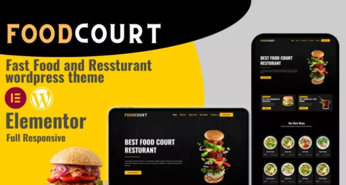 Foodcourt – Fast food &amp; Restaurants WordPress theme