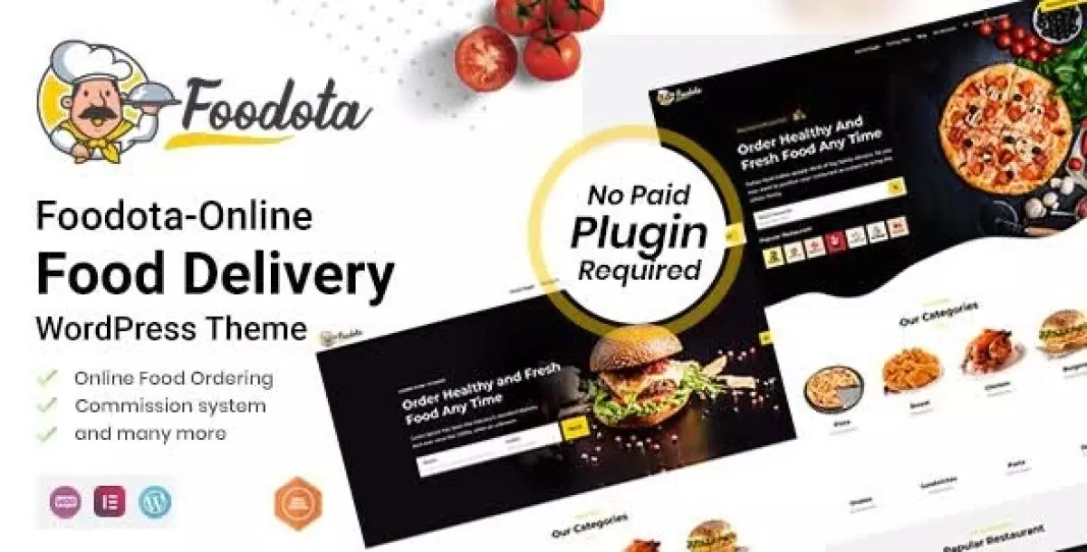 Foodota - Online Food Delivery WordPress Theme 1.0.3