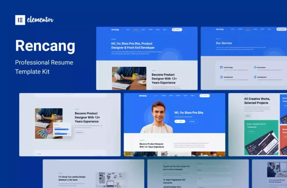 Rencang - CV & Portfolio Elementor Template