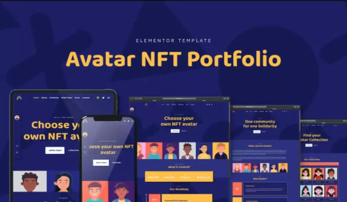 Avatar - NFT Portfolio Elementor Template