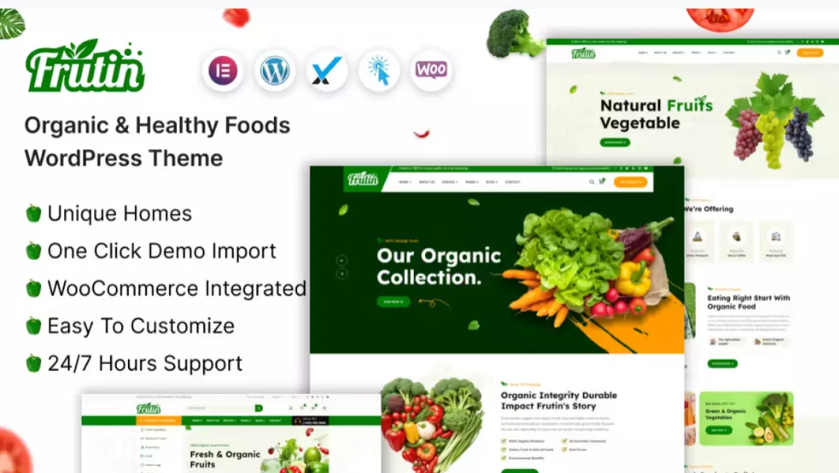 Frutin – Organic &amp; Healthy Food WordPress Theme