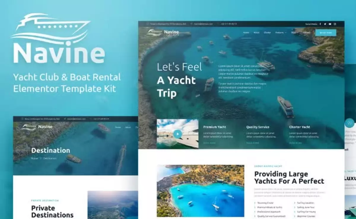 Navine – Yacht Club & Boat Rental Elementor Template