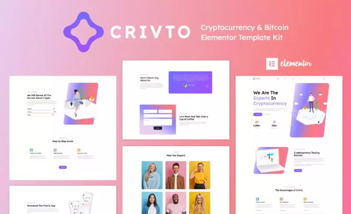 Crivto - Cryptocurrency & Bitcoin Elementor Template