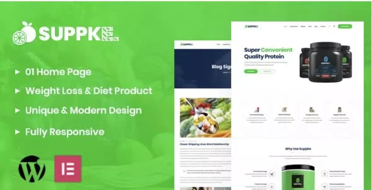 Suppke - Health Supplement WordPress Theme