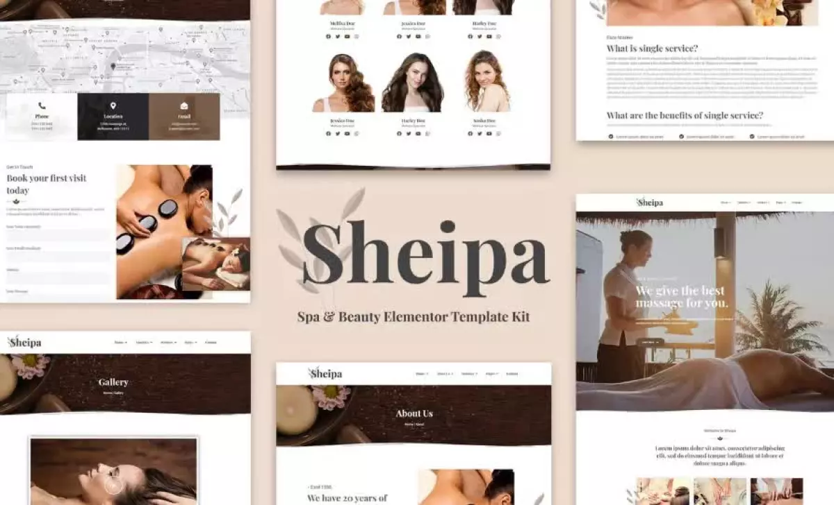 Sheipa - Spa & Beauty Elementor Template