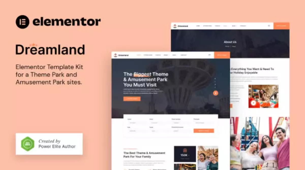 Dreamland – Amusement & Theme Park Elementor Template