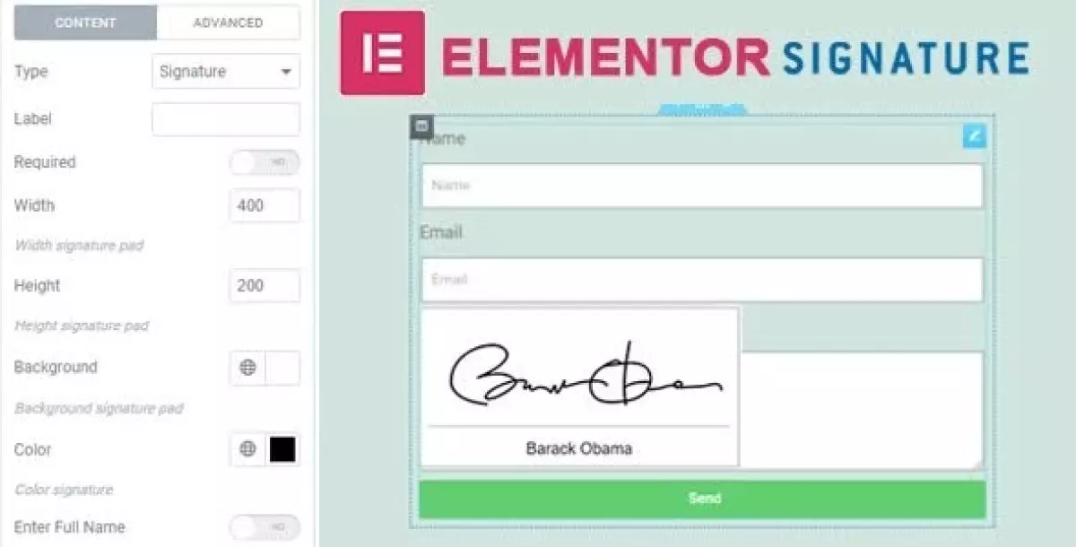 [WISH] Elementor Form Signature (Form