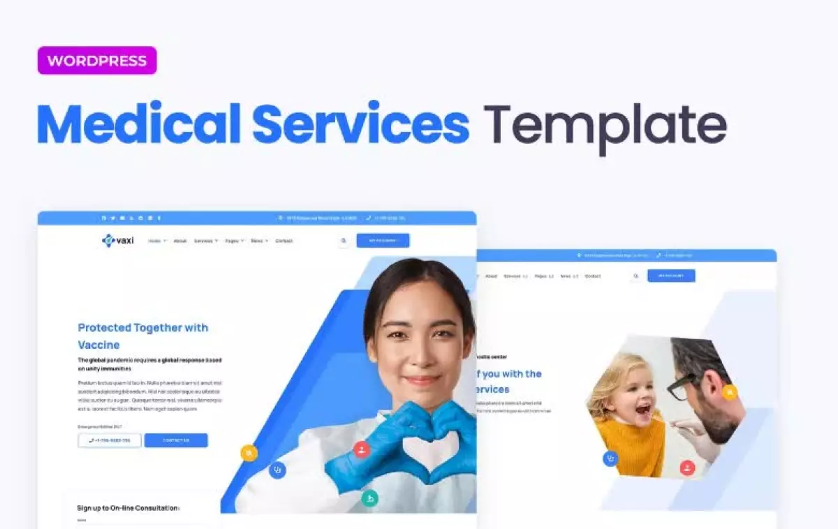 Vaxi – Covid-19 Vaccination & Health Services Elementor Template