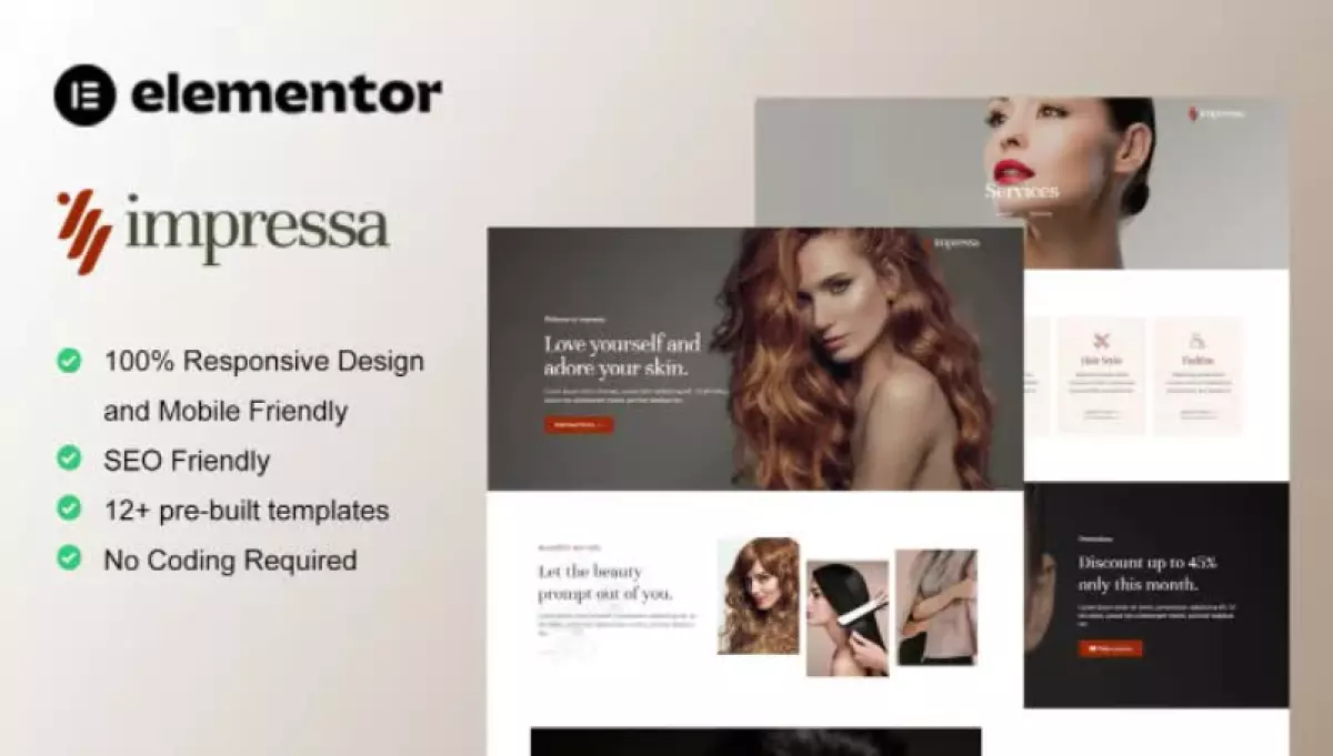 Impressa - Personal Stylist & Makeup Service Elementor Template