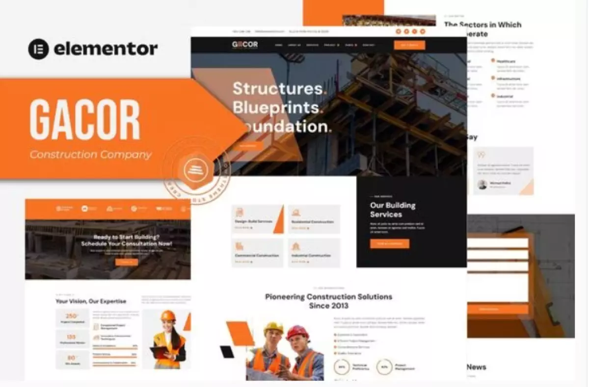 Gacor - Construction Company Elementor Template Kit