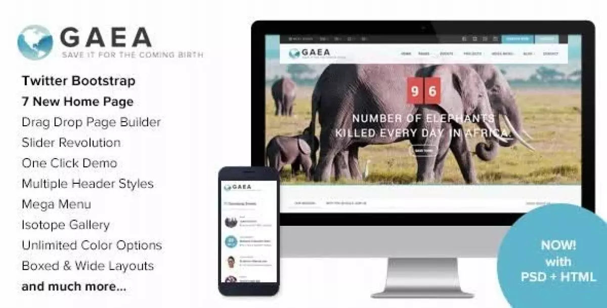 Gaea - Environmental WordPress Theme 2.9.2