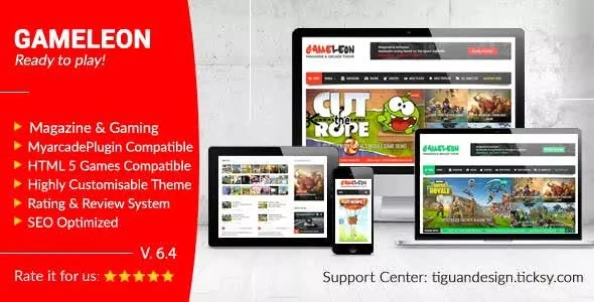 Gameleon - WordPress Gaming & Magazine Theme 8.1