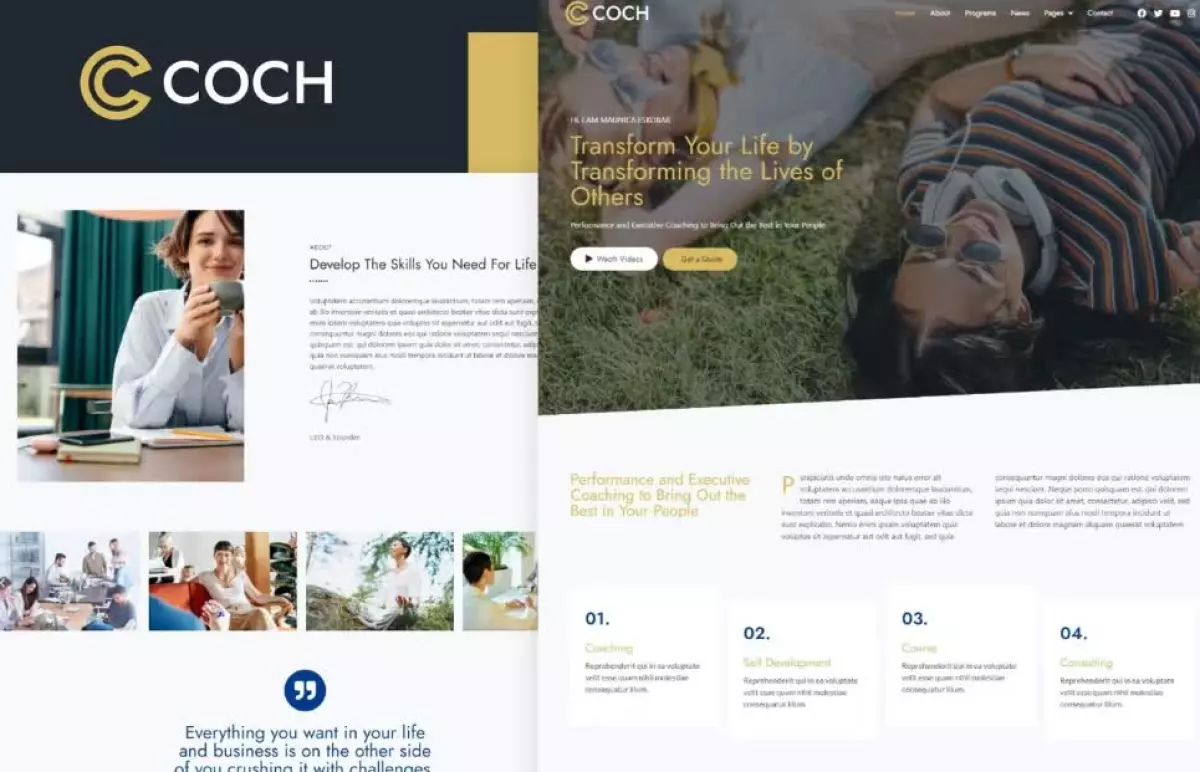 Coch - Business Coach Elementor Template Kit