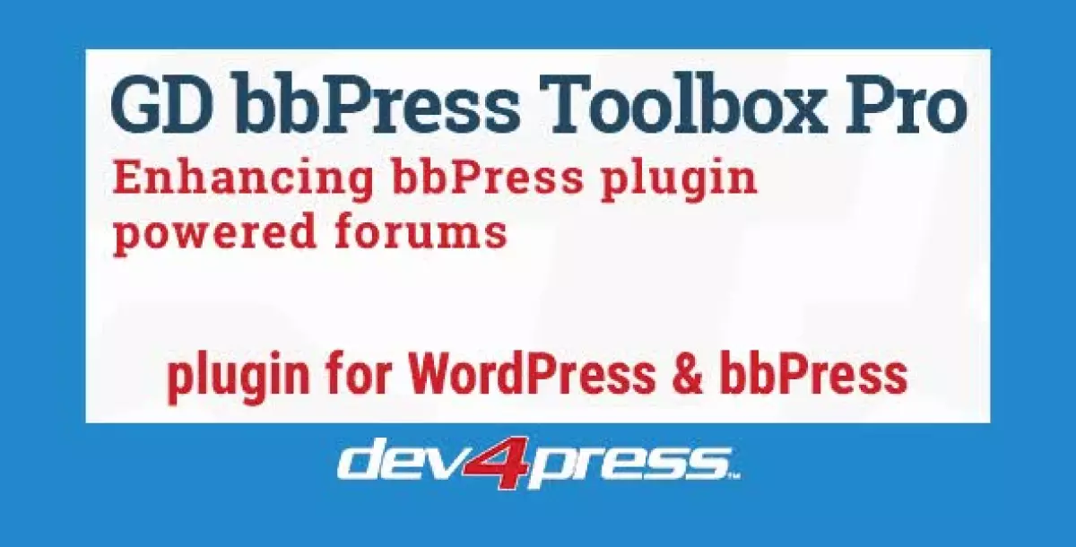 GD bbPress Toolbox Pro  7.3.1