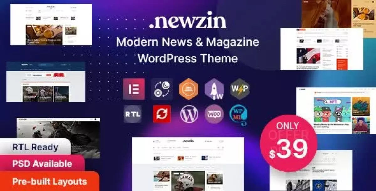 [WISH] Newzin - WordPress Newspaper &amp; Magazine Elementor