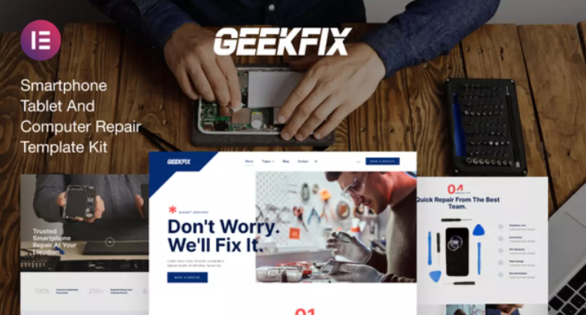 Geekfix – Smartphone, Tablet &amp; Computer Repair Elementor Kit