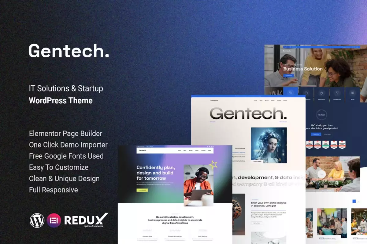 Gentech – IT Solutions &amp; Startup WordPress Theme