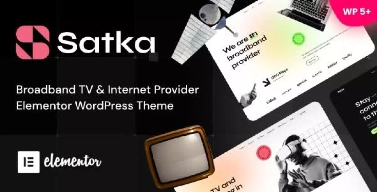 [WISH] Satka - Broadband TV &amp; Internet Provider Elementor WordPress