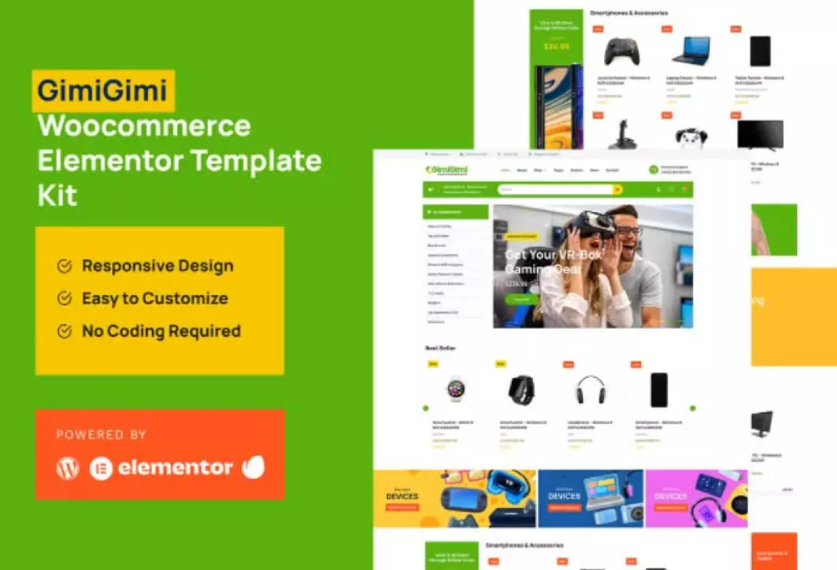 GimiGimi - Woocommmerce Elementor Template