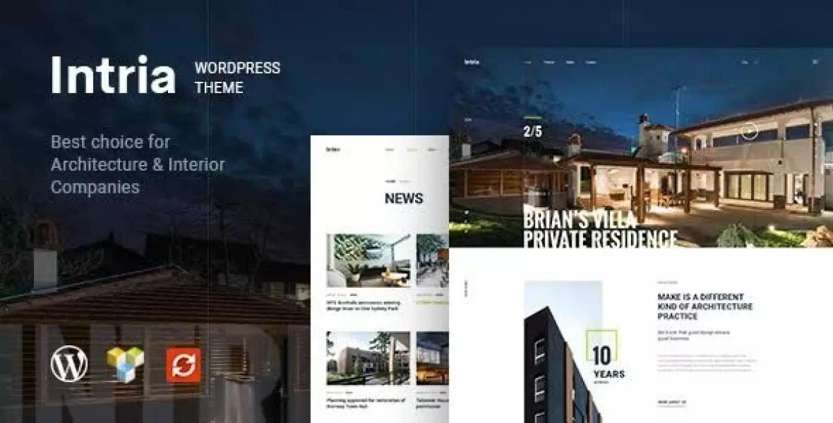 Intria - Architecture and Interior WordPress Theme