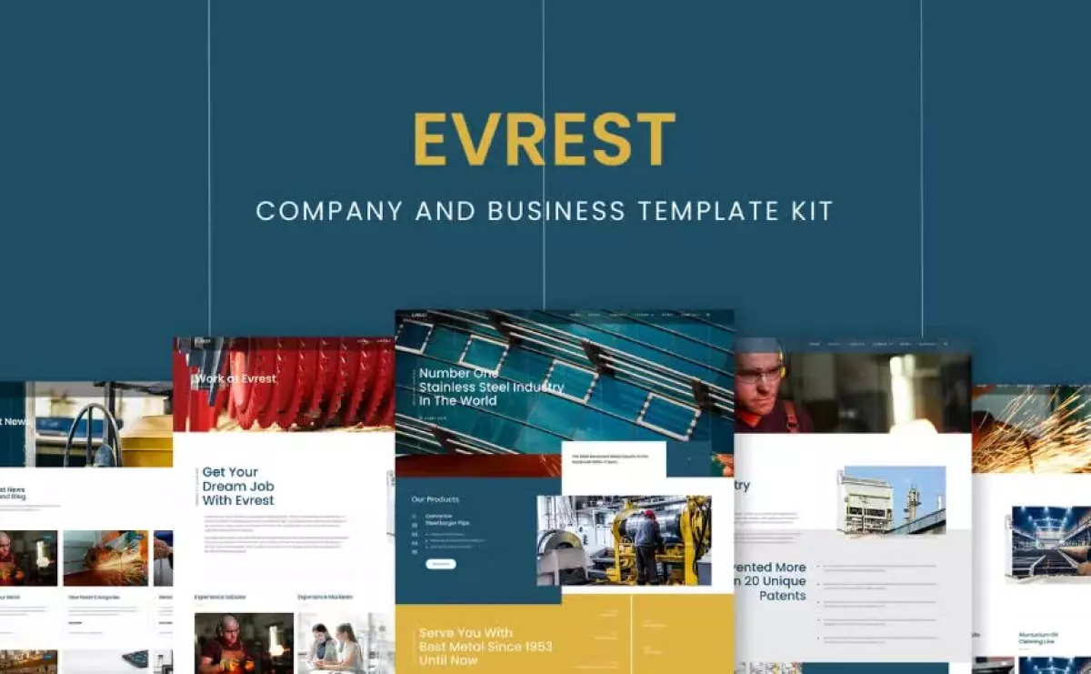 Evrest - Company & Business Elementor Template