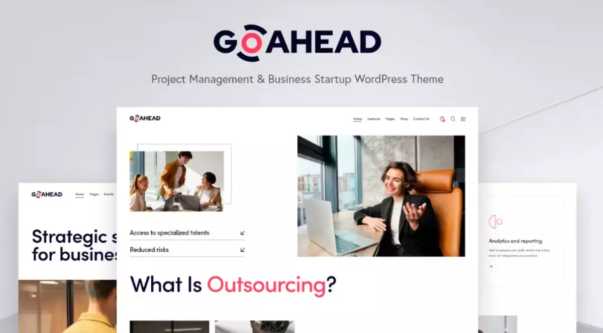 GoAhead — Business Startup WordPress Theme