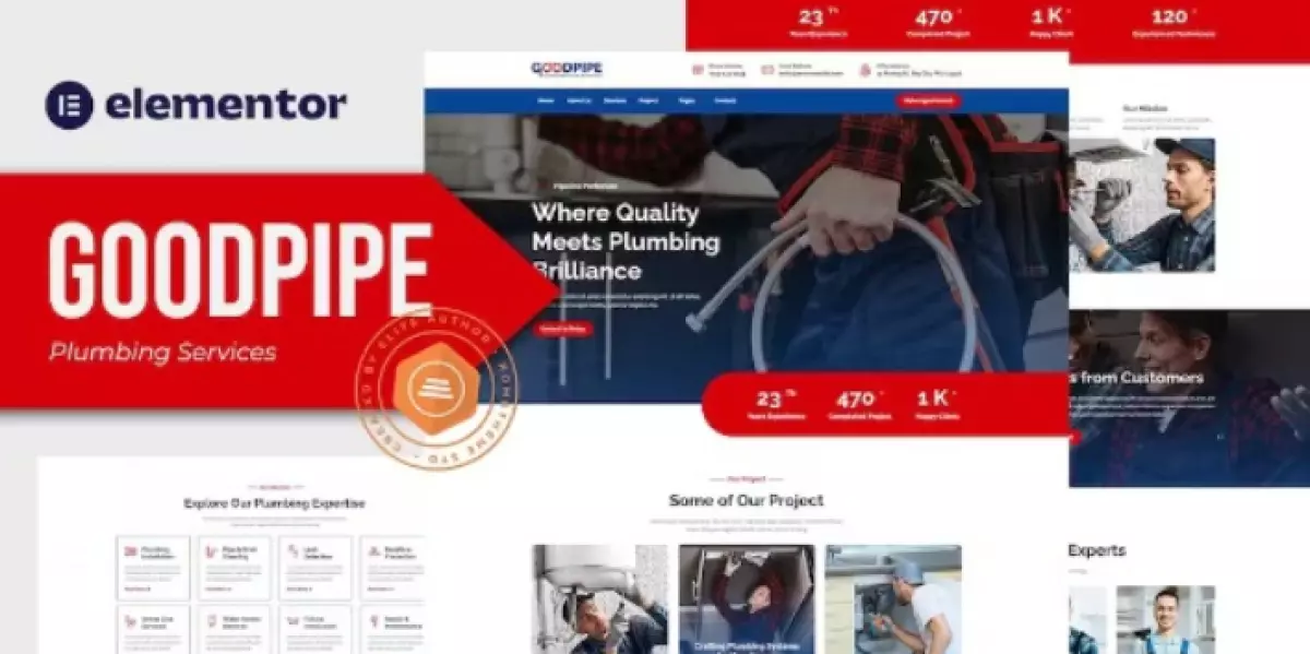 Goodpipe – Plumbing Services Elementor Template Kit