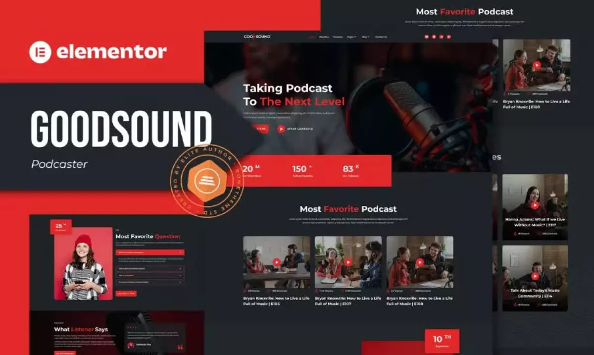 Goodsound - Podcaster Elementor Template Kit