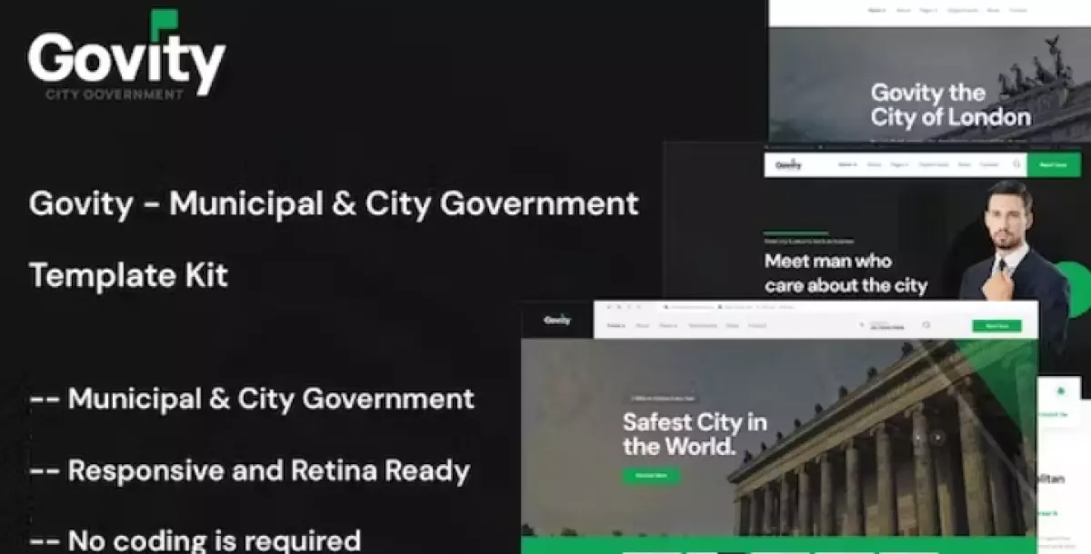 Govity – Municipal &amp; Government Elementor Template Kit