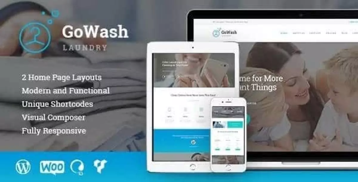 GoWash | Dry Cleaning & Laundry Service WordPress Theme