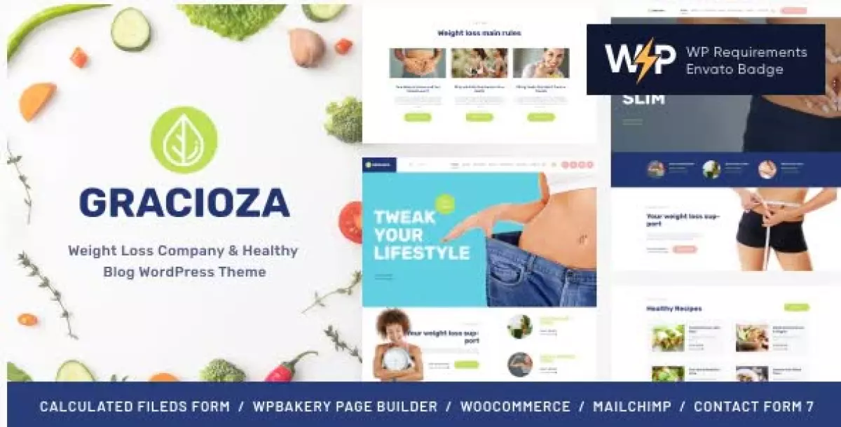 Gracioza | Weight Loss Company & Healthy Blog WordPress Theme