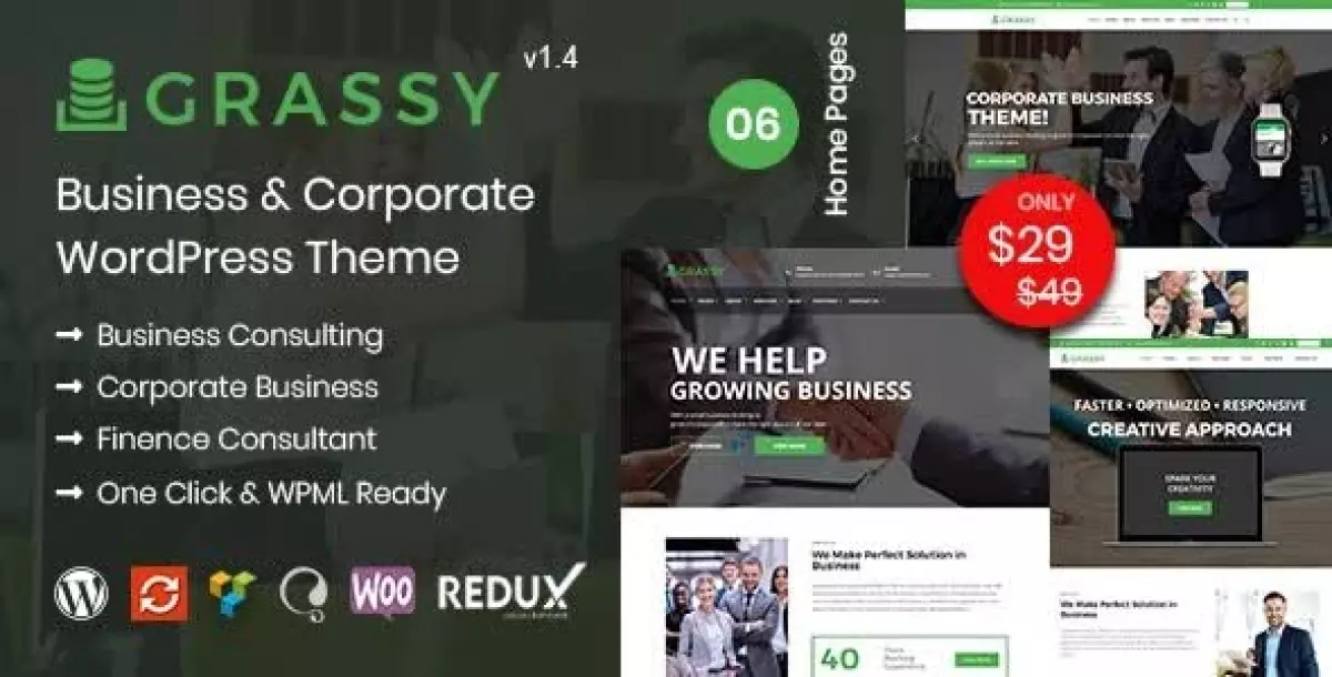 Grassy - Business WordPress Theme 1.4