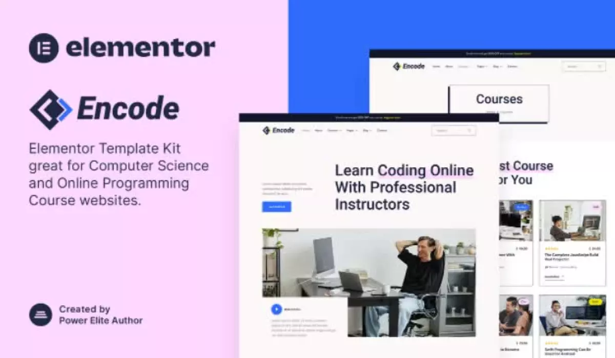 Encode – Online Programming & Computer Science Course Elementor Template