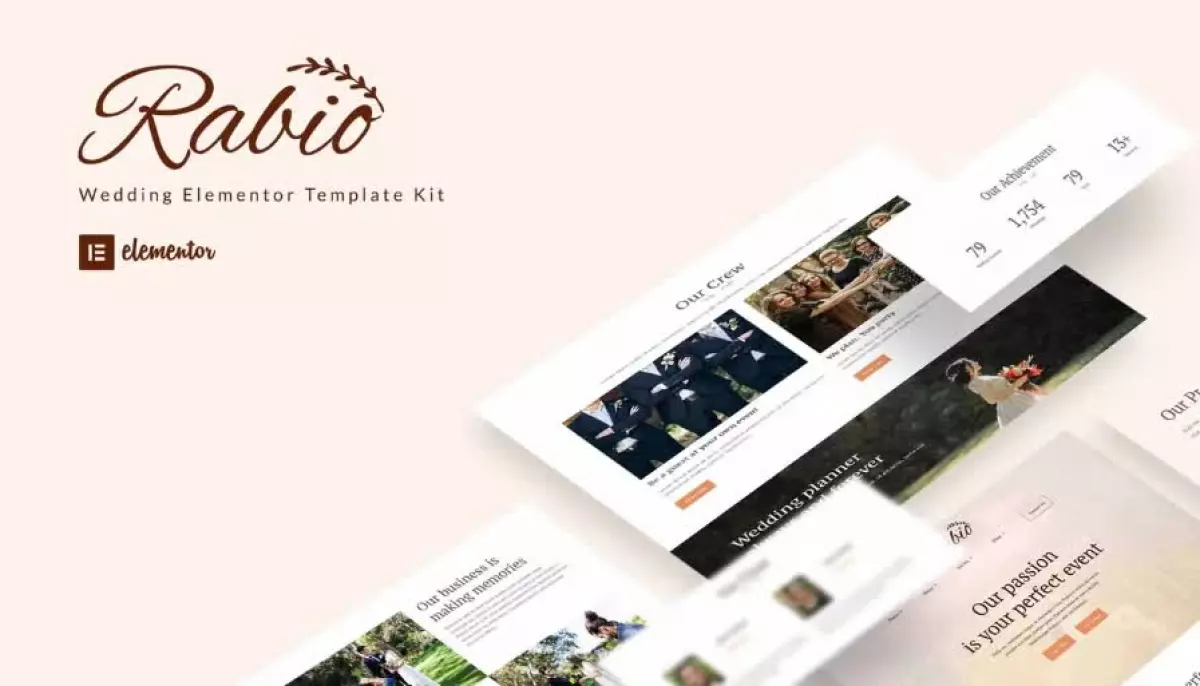 Rabio - Wedding Event Organizer Elementor Template