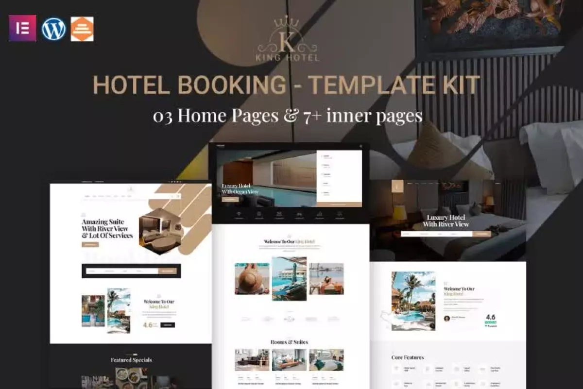 KingHo - Hotel Booking Elementor Template