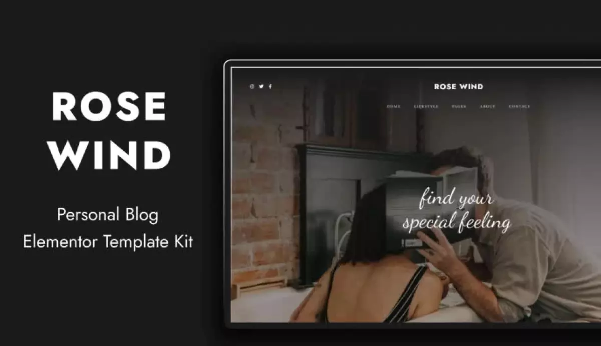 Rose Wind - Personal Blog Elementor Template